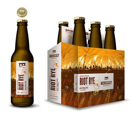 Monocacy Brewing Company Riot Rye Packaging #beer #branding #packaging #label #brand #identity #logo