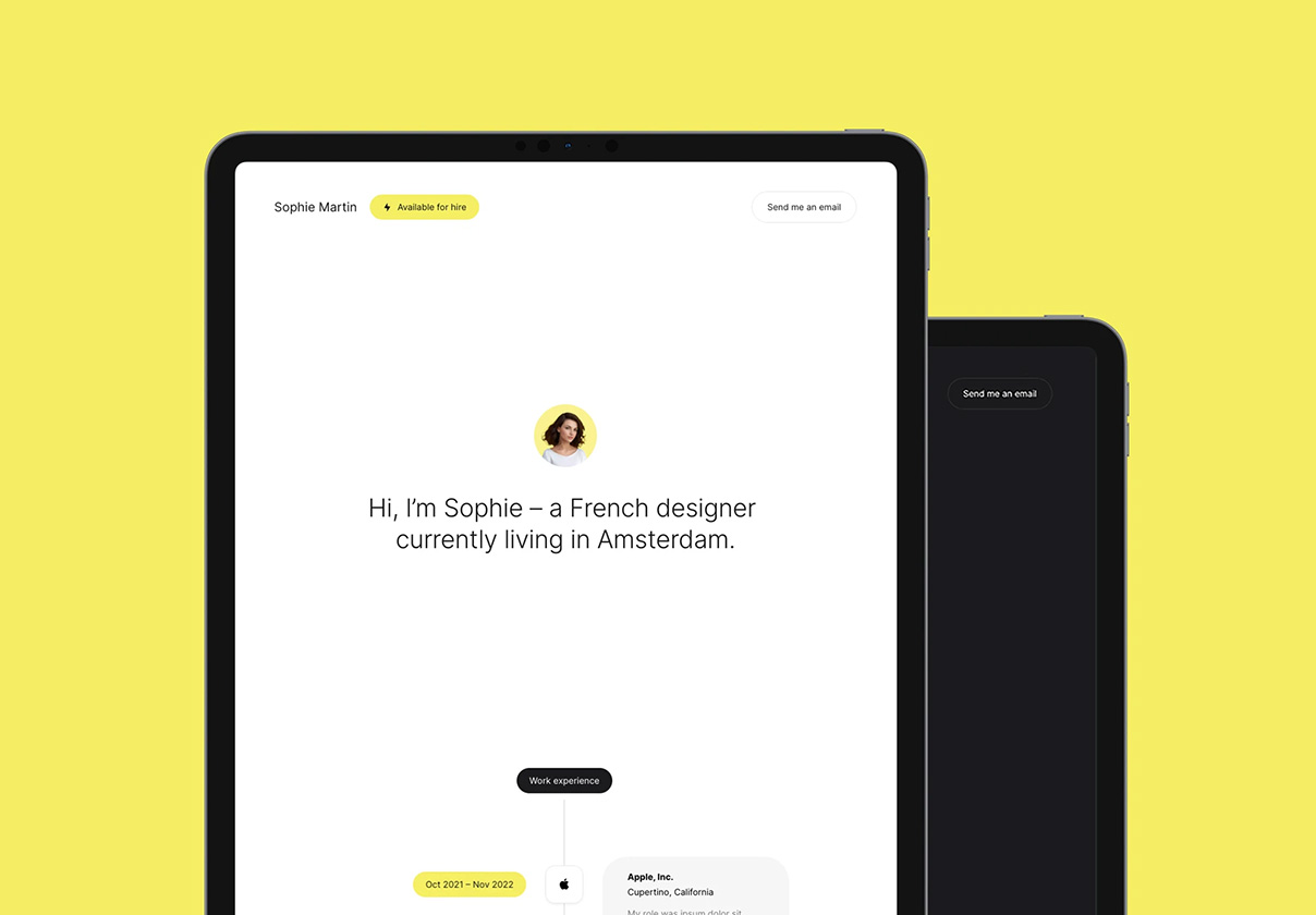 SolideCV — Resume Framer Template
