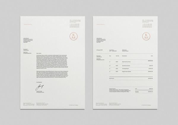 KAE — Strategic Marketing on Behance #letterhead
