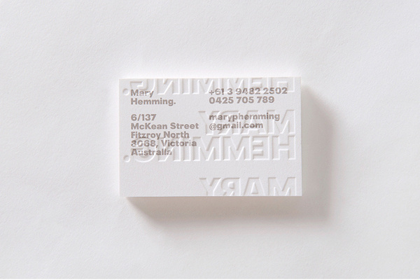 Letterpress business card #card #business