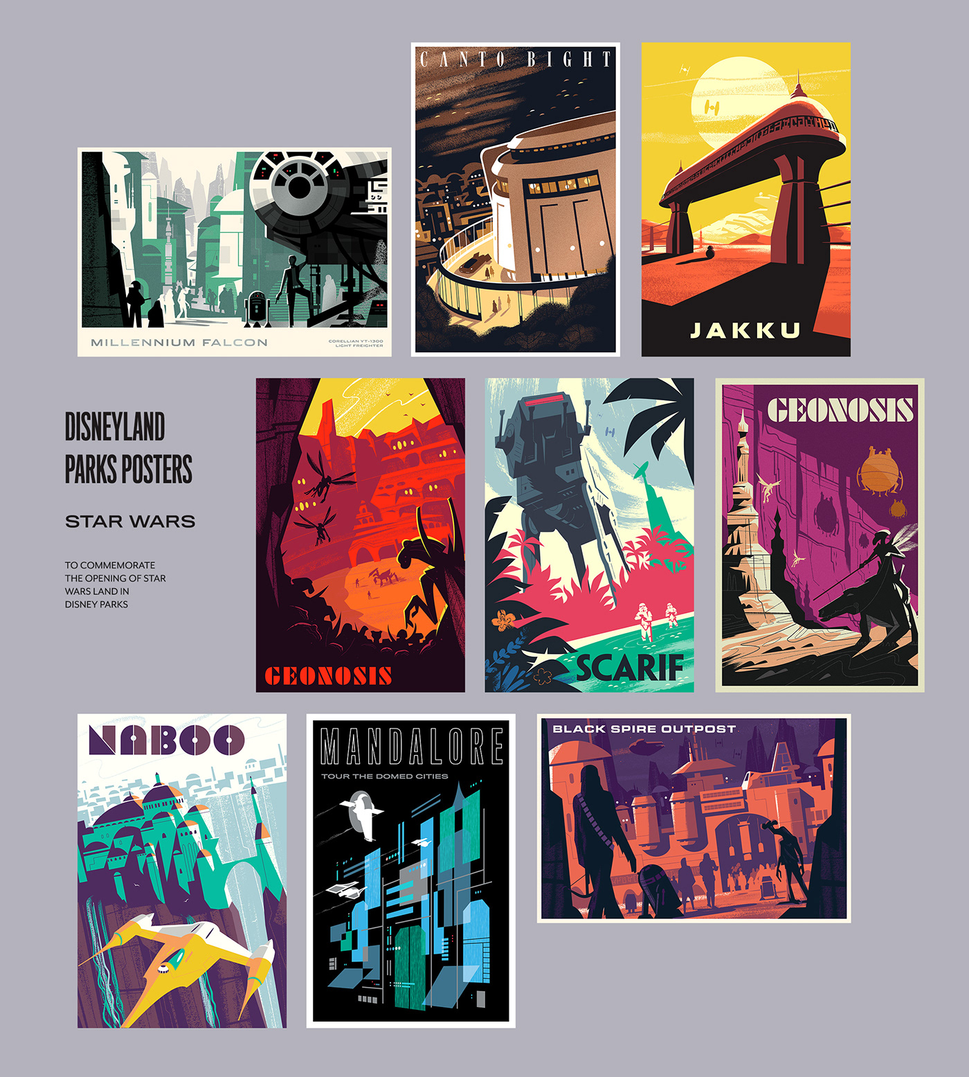 Star Wars Disneyland Park Posters