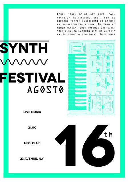 Synth Festival - Jebba #modern #flyer #design #graphic #synth #poster