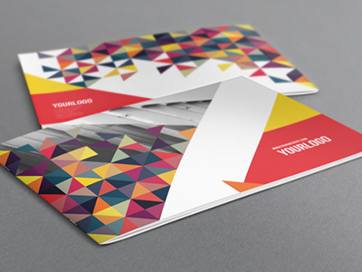 Colorful Triangles Brochure. Download here: http://graphicriver.net/item/colorful-triangles-brochure/6860256?ref=abradesign #pattern #catalog #modern #print #colorful #minimal #triangles #template #brochure