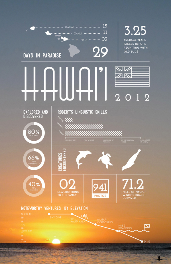 Hawaii on Behance infographic