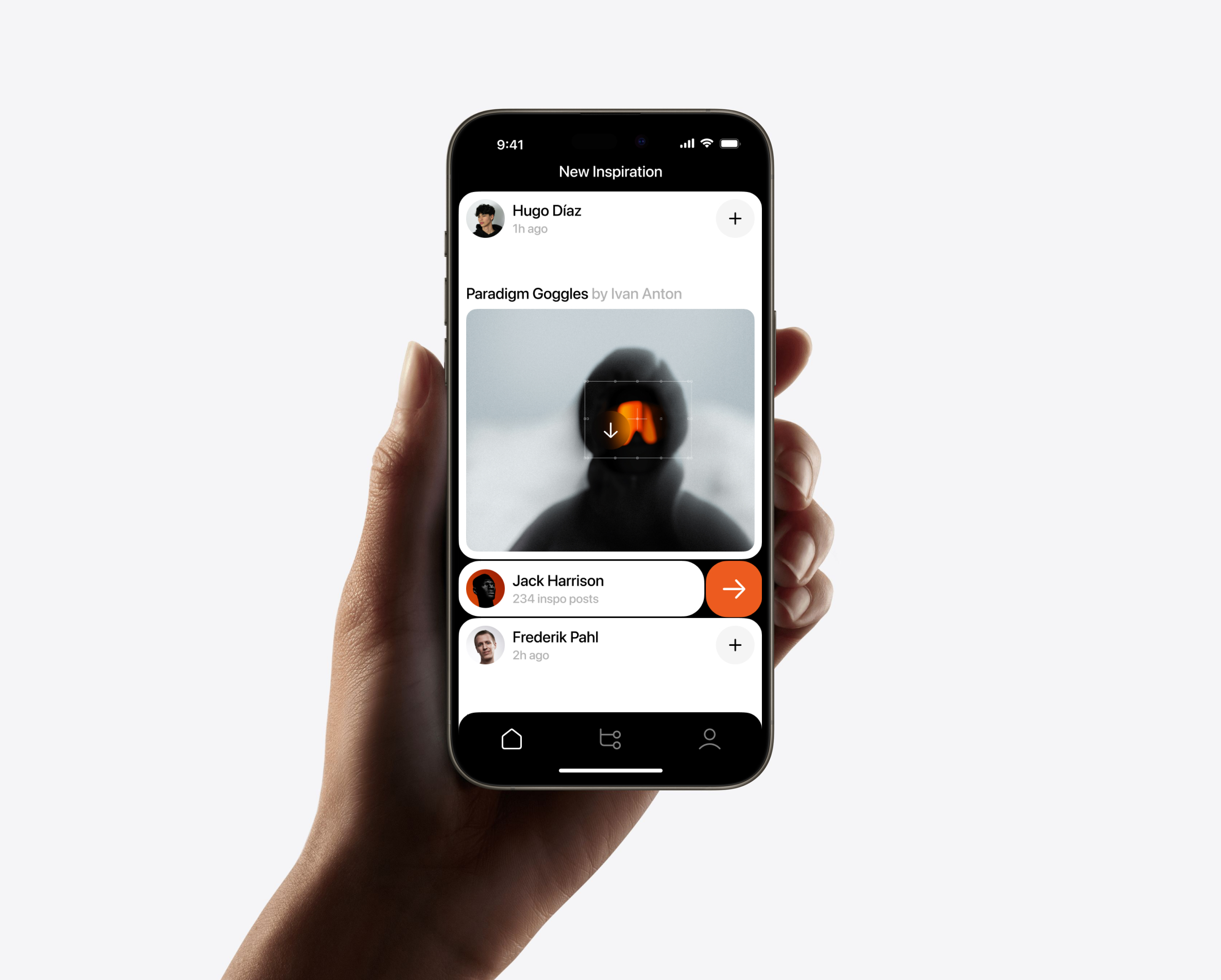 Inspo App Home Page Exploration