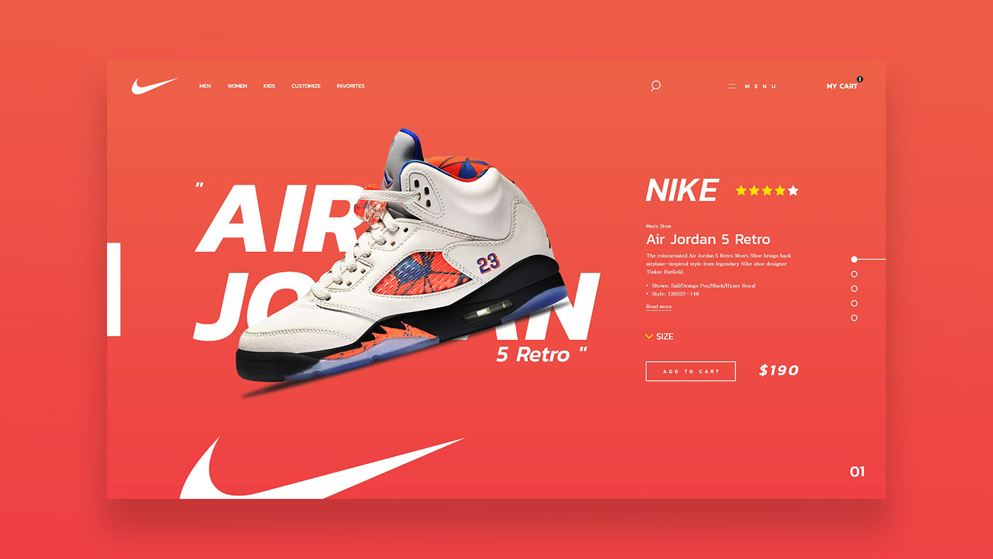 NIKE AIR JORDAN WEB DESIGN