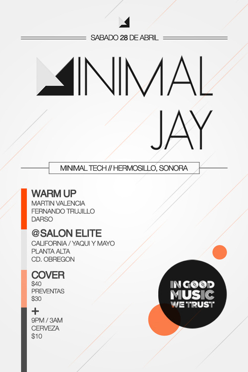 Minimal Jay Flyer - #white #flyer #design #orange #black #jay #minimal #poster