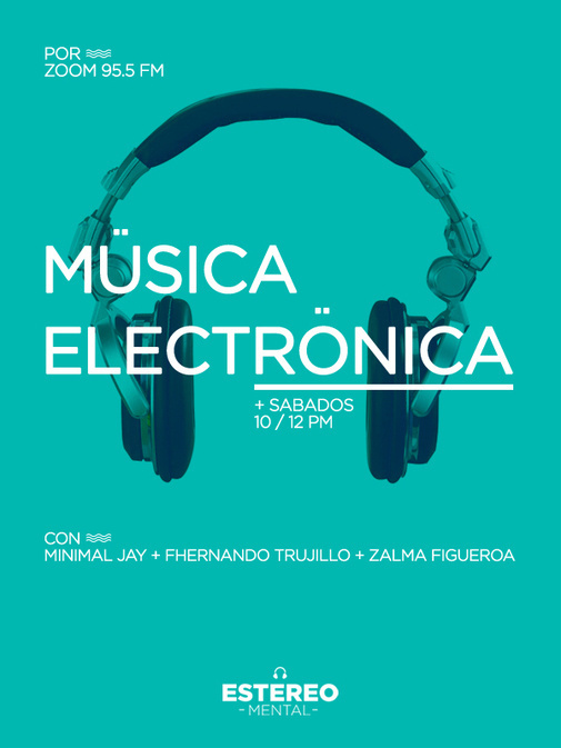 Estereo Mental Flyer #flyer #turquoise #mental #poster #estereo #music #blue #electronic