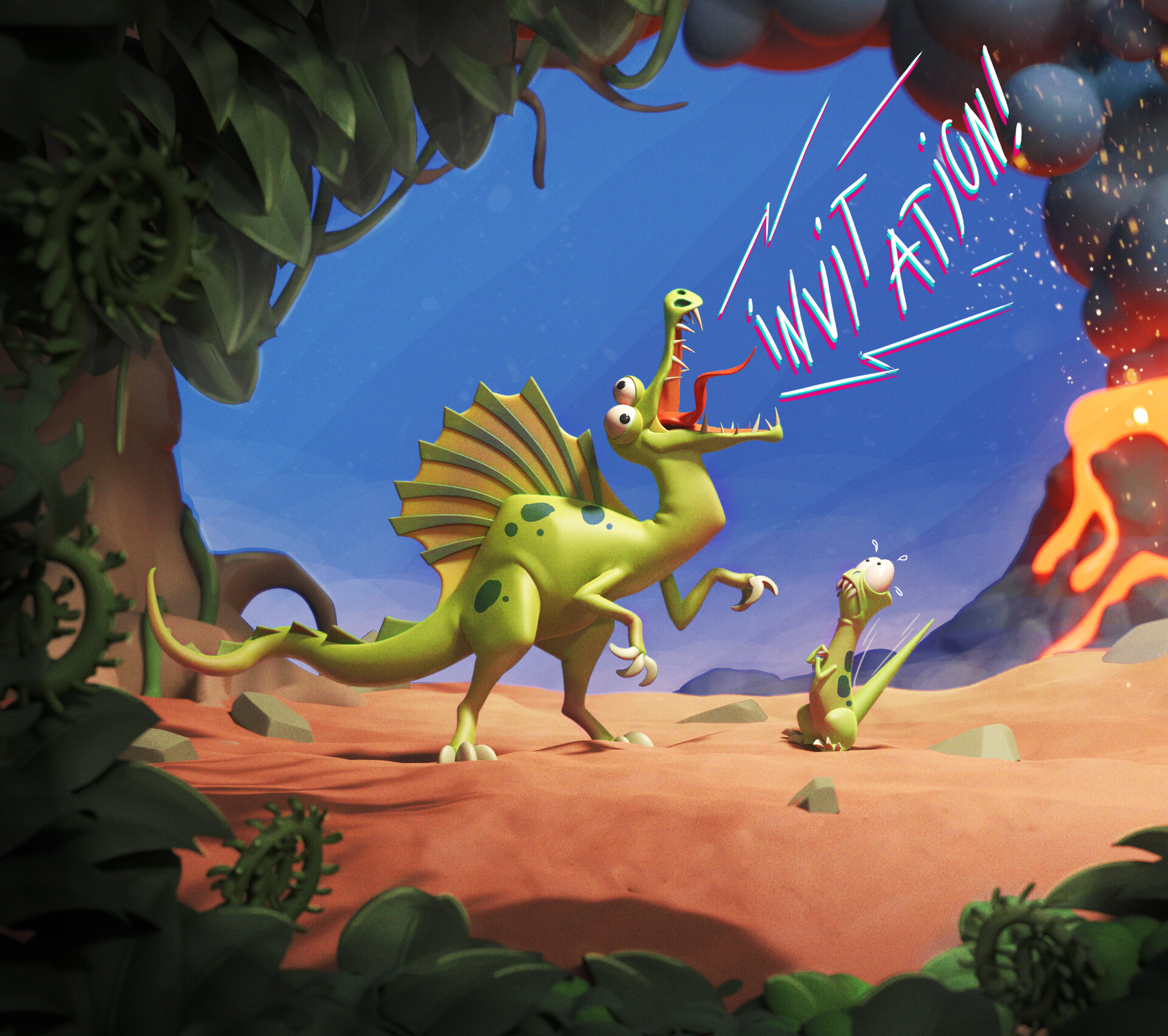 Kid's birthday invitation card by Florent Renard