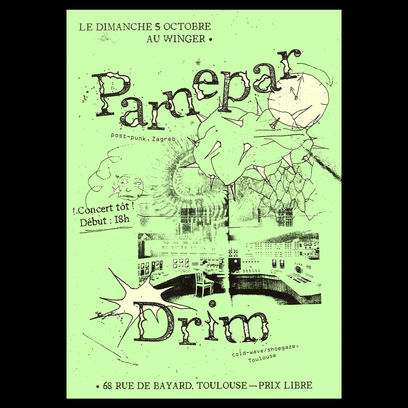 Parnepar and Drim concert flyer