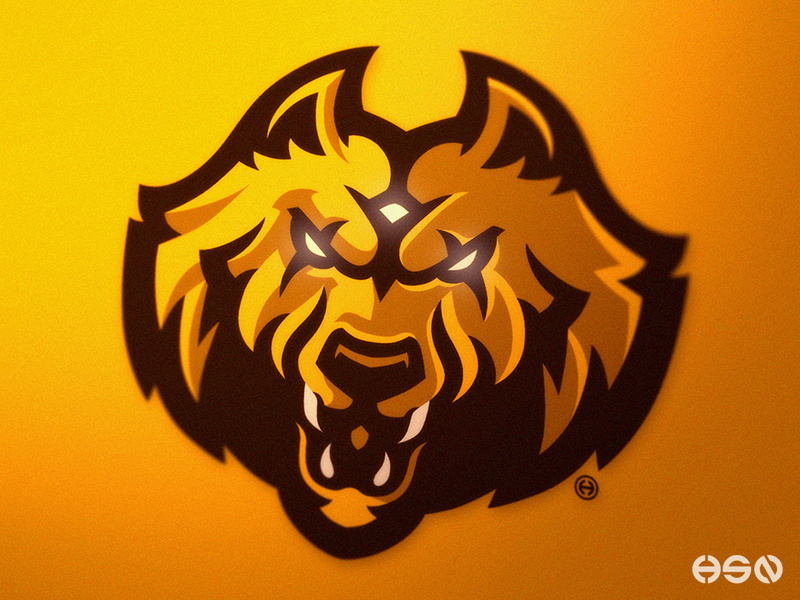 THREE-EYED WOLF MASCOT LOGO