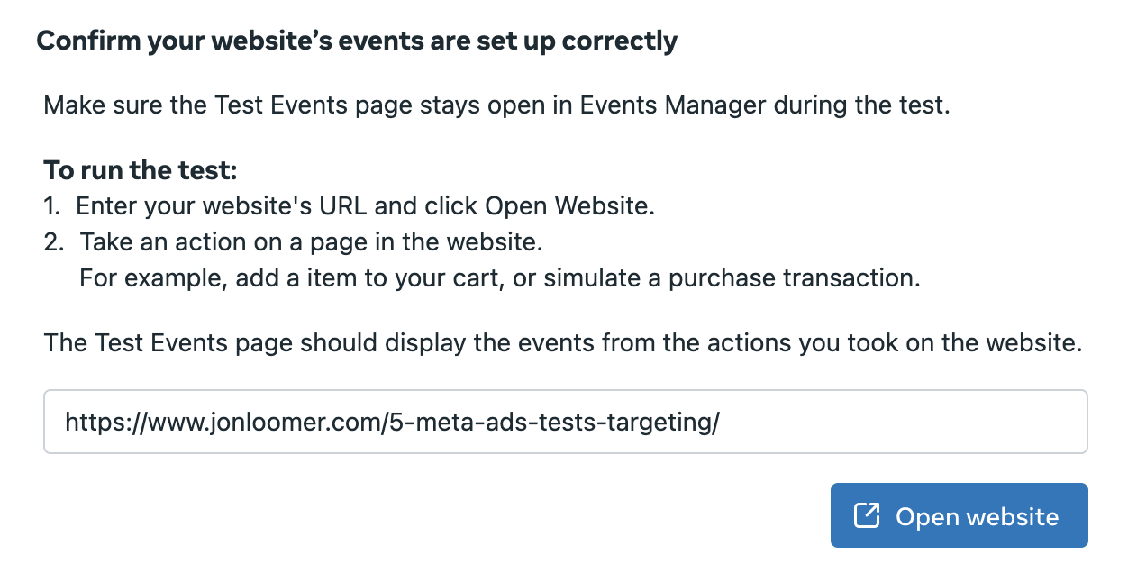 Test Events